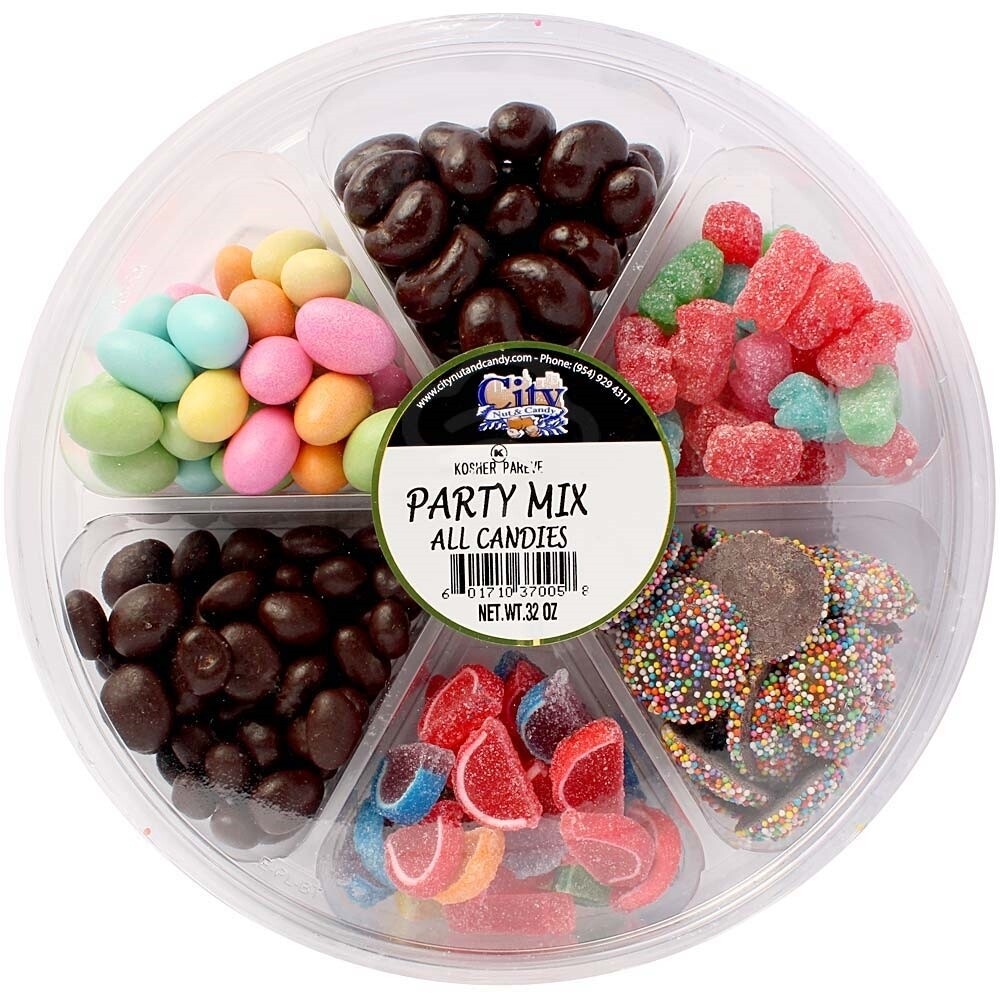 Cn Party Mix Candy Tray Lrg 30 Oz | Kosher Kingdom Miami