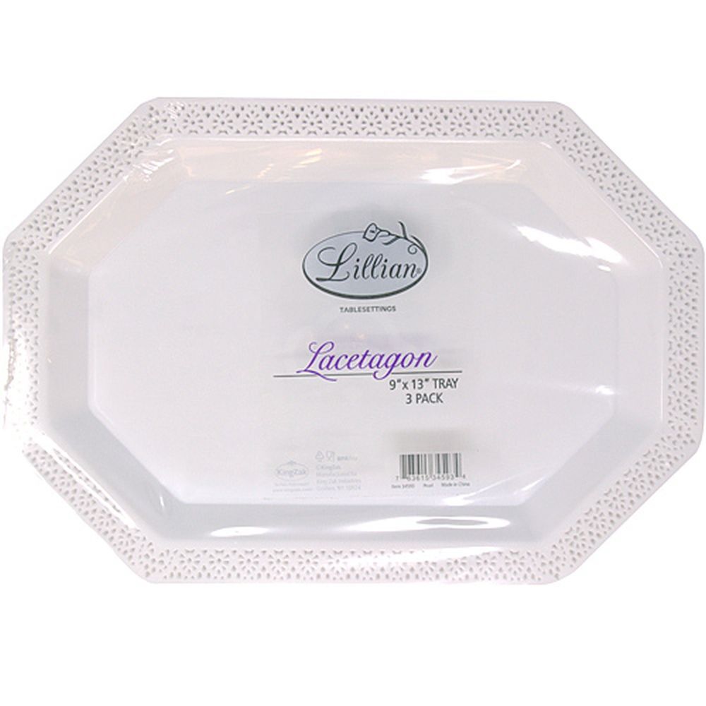Lacetagon 9 X 13 Tray 3 Pk | Kosher Kingdom Miami Lacetagon 9 X 13 Tray 3 Pk | Kosher Kingdom Miami