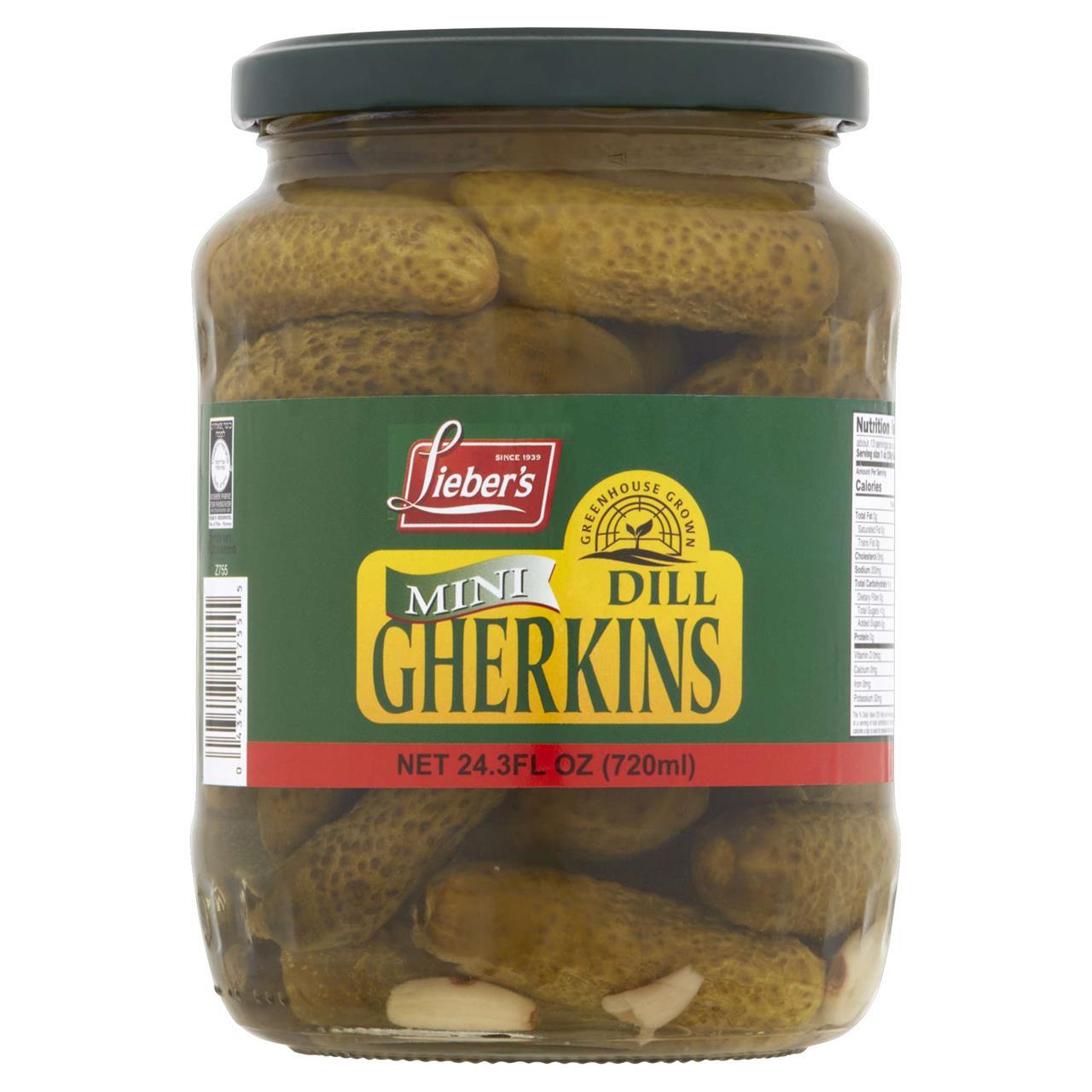 Lieber's Mini Gherkin 24.3 Oz | Kosher Kingdom Miami
